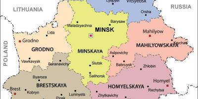 Χάρτης της Λευκορωσίας πολιτική