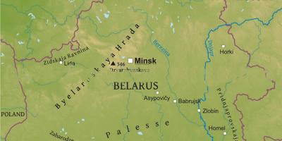 Χάρτης της Λευκορωσίας φυσική